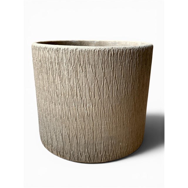 Mid-Century Modern Mid Century Gainey Ac-10 Nuts & Bolts Sgraffito Architectural Pottery Planter For Sale - Image 3 of 7