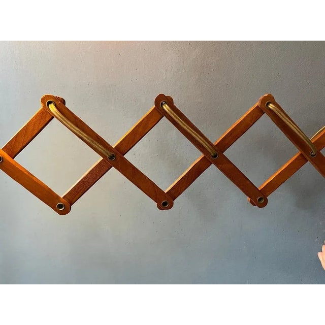 Brown Vintage Retro Mid-Century Modern Scissor Lamp For Sale - Image 8 of 10