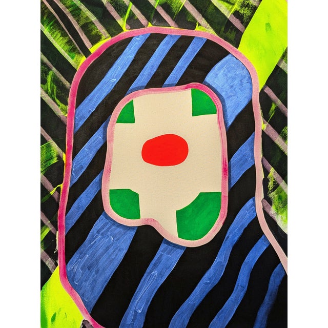 Red Max Manning “Untitled (CVS133)” Large Contemporary Colorful Neon Geometric Abstract Painting, 2019 For Sale - Image 8 of 10