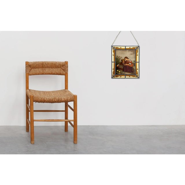 Belgium / 1900 / stained glass window / glass, lead / Antique / Art This beautifully crafted stained glass window captures...