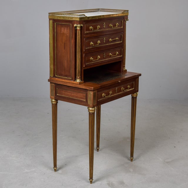 Early 20th Century Louis XVI Style Small Desk With Brass Fittings For Sale - Image 4 of 12