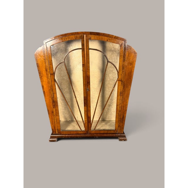 Wood Art Deco Mahogany Display Cabinet, France, 1930 For Sale - Image 7 of 11