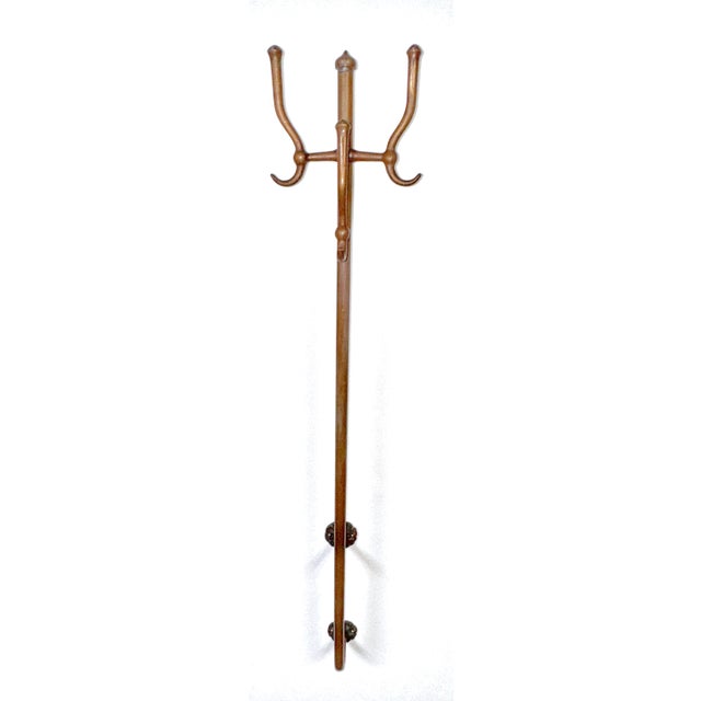 Late 19th Century 1st Class Ship, Train or Saloon Brass Trident Coat/ Hat Rack, Circa 1890 For Sale - Image 5 of 11