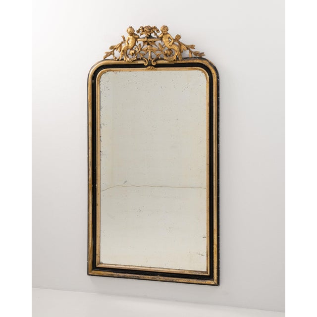 19th Century 19th Century France Napoleon III Brown Wood Full-length & Floor Mirrors For Sale - Image 5 of 10