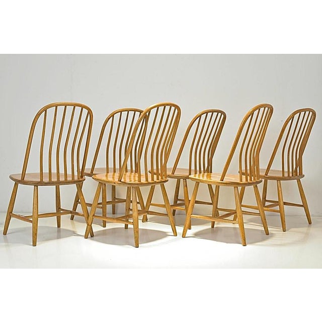Akerblom Chairs by Bengt Åkerblom for Nässjö Chair Factory, Sweden, 1954, Set of 6 For Sale - Image 3 of 13