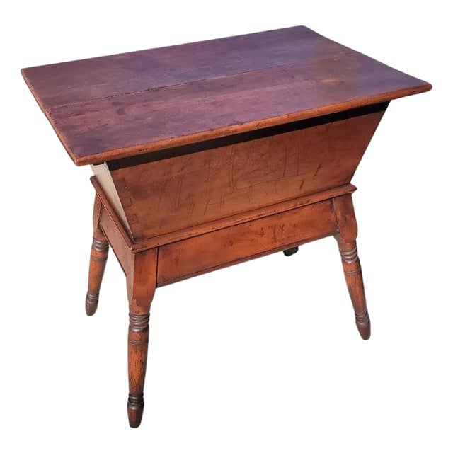 19Thc Fine Walnut Dough Tray -Side Table For Sale