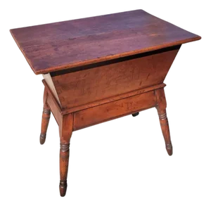 19Thc Fine Walnut Dough Tray -Side Table