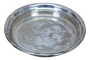 Antique Solid Sterling Silver 925 Wine Drink Bottle Coaster 53g 4.5"