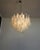 Vintage Italian Murano Chandelier with 53 Transparent Lattimo Glass Petals from Mazzega, 1982 For Sale - Image 12 of 13
