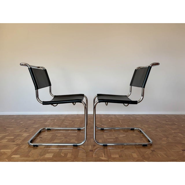 Bauhaus S33 Chairs by Mart Stam for Thonet, 1980s, Set of 2 For Sale - Image 3 of 18