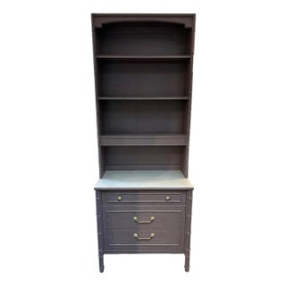 Late 20th Century Two-Piece Display Bookcase Chest by Thomasville For Sale