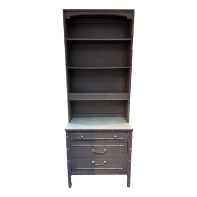 Late 20th Century Two-Piece Display Bookcase Chest by Thomasville For Sale
