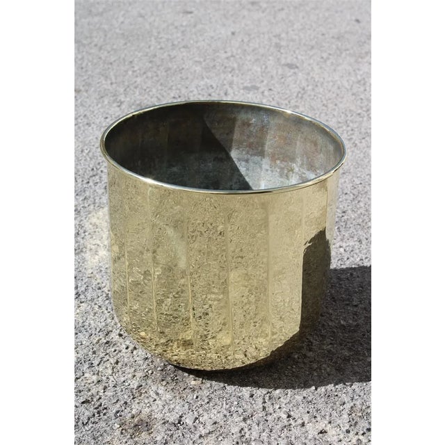 Metal Italian Hammered Brass Vase Cover, 1970s For Sale - Image 7 of 7