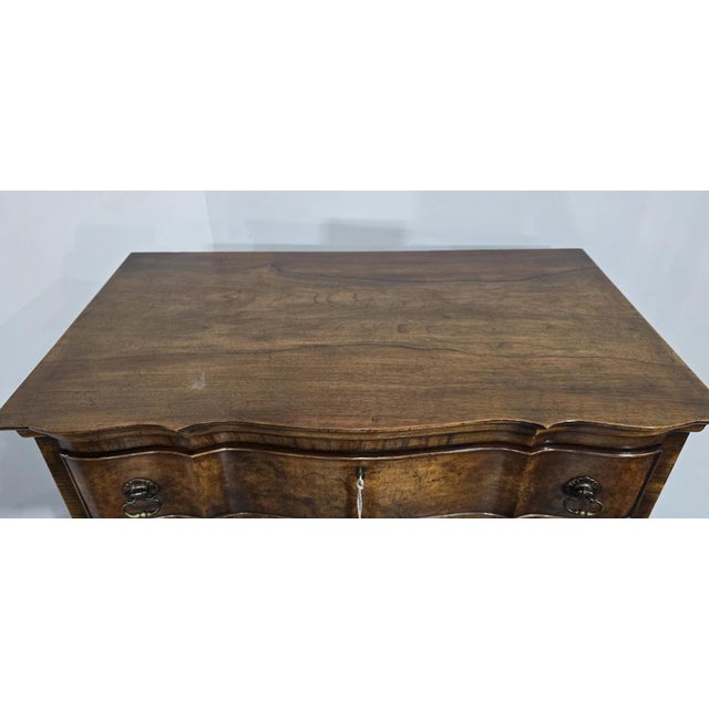 Queen Anne Burr Walnut Chest of Drawers on Stand, 1910 For Sale - Image 11 of 12