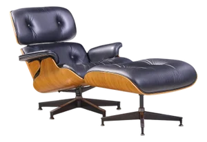 Charles and Ray Eames for Herman Miller Mid Century Eames Walnut Lounge Chair With Ottoman