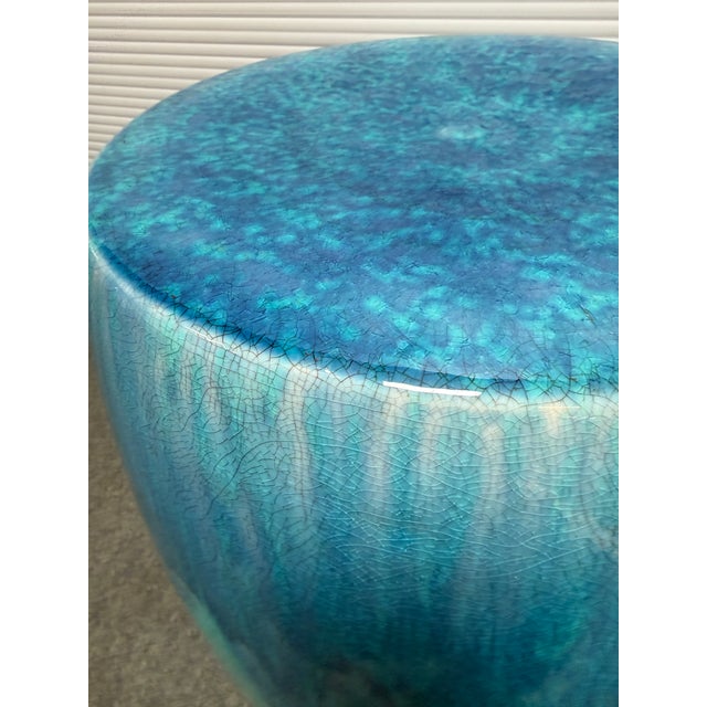Ceramic Ombre Ceramic Garden Stool For Sale - Image 7 of 12