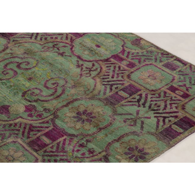 Rug & Kilim Contemporary European Style Floral Wool & Natural Silk Rug by Rug & Kilim For Sale - Image 4 of 10