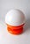 Vintage Space Age Spanish Table Lamp in Orange and White Glass, 1970s, in Good conditions. Designed 1970 to 1979 European...