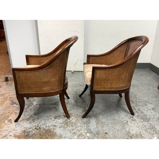 Regency Style Mahogany Bergère Chairs, Pair For Sale In San Francisco - Image 6 of 12