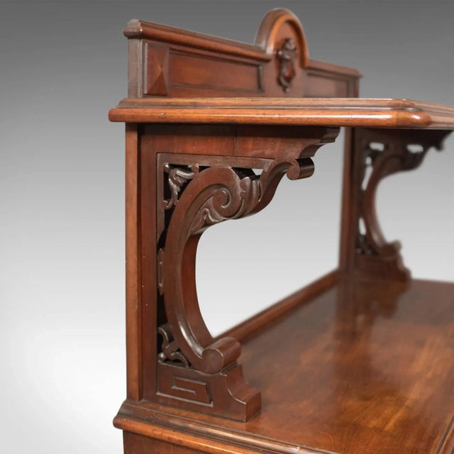Wood 1870s Mid Victorian Mahogany Scottish Server Buffet Cabinet For Sale - Image 7 of 11