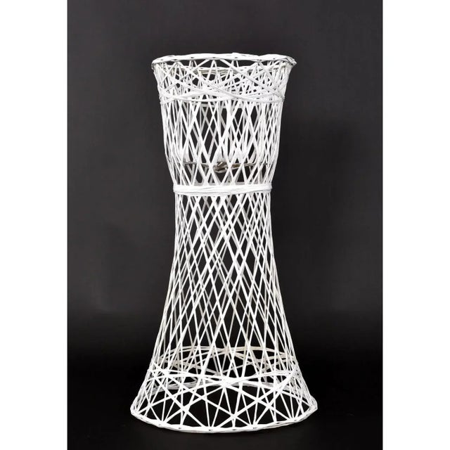 White 3 Russell Woodard White Spun Fiberglass Outdoor Plant Stand Planters For Sale - Image 8 of 8