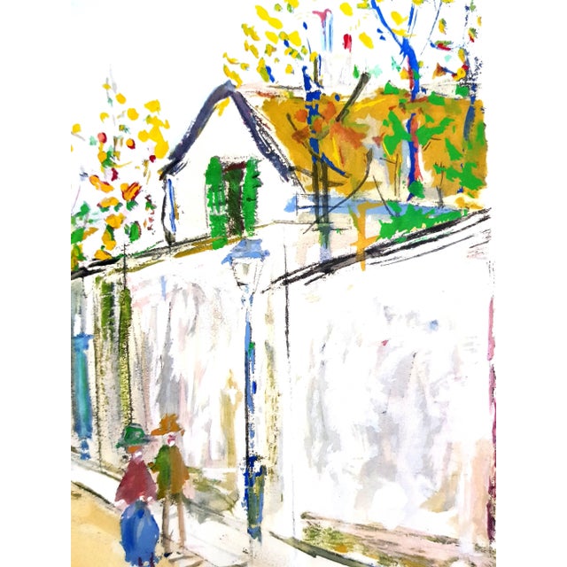 Maurice Utrillo - Inspired Village of Montmartre - Pochoir 1950 For Sale - Image 4 of 6