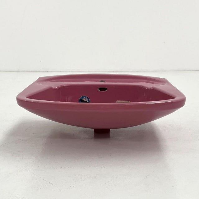 Vintage Pink Sink from Keramag Keravit, 1980s, in Good conditions. Designed 1970 to 1979 This piece has an attribution...