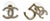 Chanel Gold CC Crystal 5 Asymmetrical Piercing Earrings, Pair For Sale