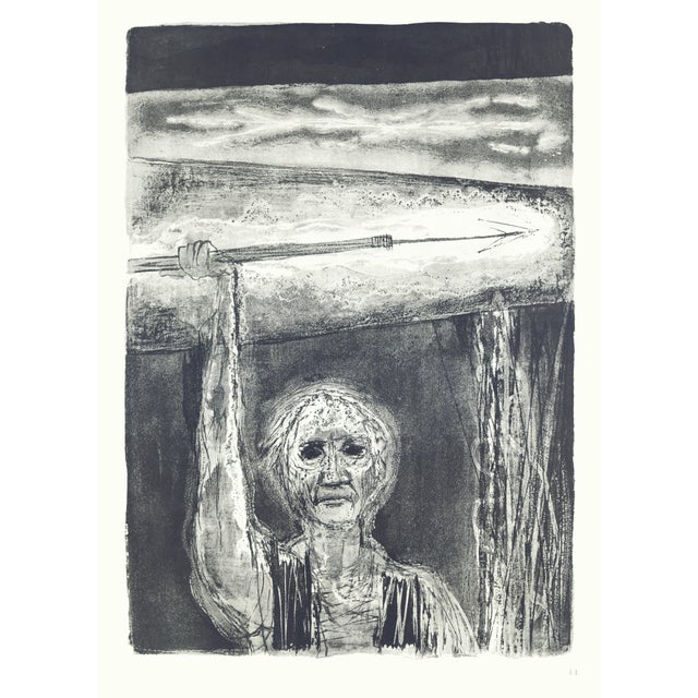 1968 "Moby Dick" Lithograph by Benton Spruance "Ahab Aloft" For Sale