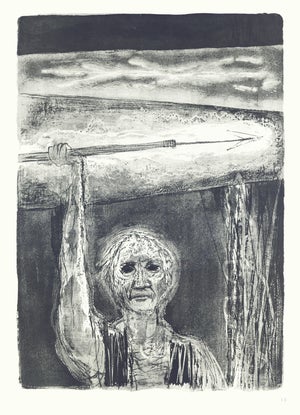 1968 "Moby Dick" Lithograph by Benton Spruance "Ahab Aloft"