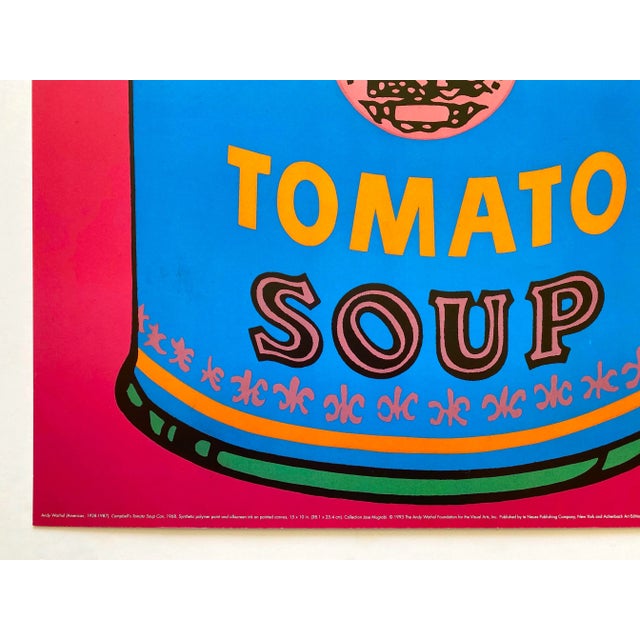 Andy Warhol Foundation Vintage 1993 Lithograph Print Pop Art Poster " Campbell's Tomato Soup Can " 1968 For Sale - Image 9 of 12