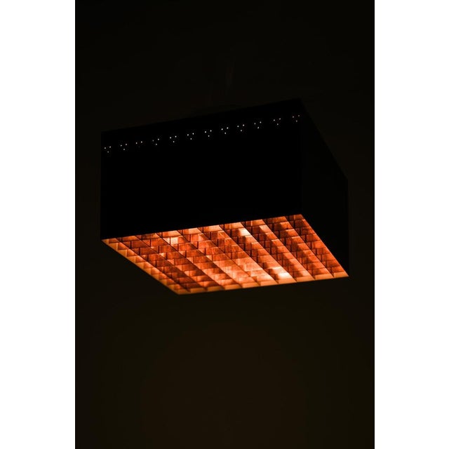 Black Flush Mount in Copper with Lacquer and Metal, 1960s For Sale - Image 8 of 10