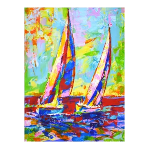 "Sailboats 2." Original Painting