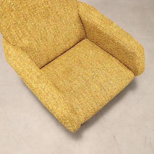 Metal Vintage Armchair in Fabric, Metal and Brass, Italy, 1960s For Sale - Image 7 of 10