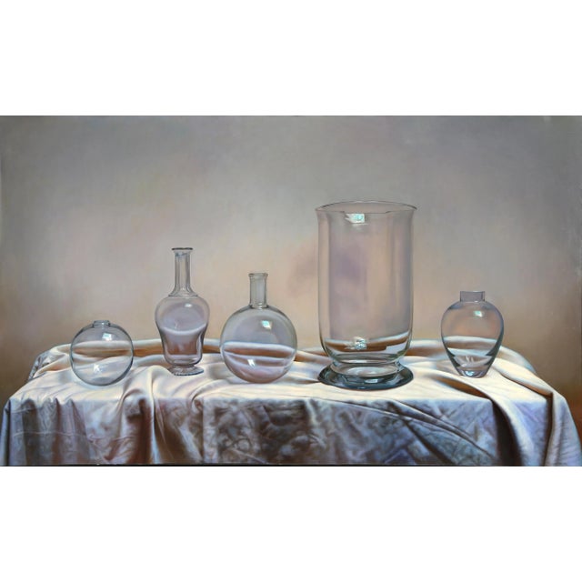 Five Vases, Gustavo Schmidt Oil Painting For Sale