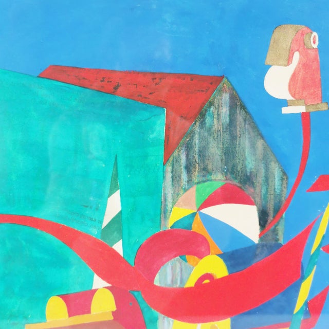 Bent Karl Jacobsen, Surrealist Composition, 1970s, Mixed Media on Paper For Sale - Image 9 of 17