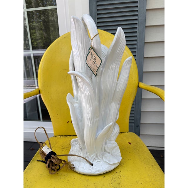 Vintage Nora Fenton Ceramic Sunflower Table Lamp For Sale - Image 10 of 15