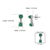 Elegant Emerald and Diamond Dangle Drop Earrings in Sterling Silver, A Pair For Sale - Image 9 of 11