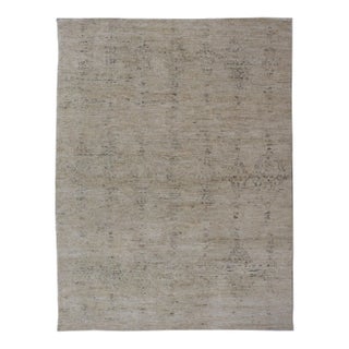 Large Area Modern Moroccan Type All-Neutral Rug in Beige, Cream, and Gray For Sale