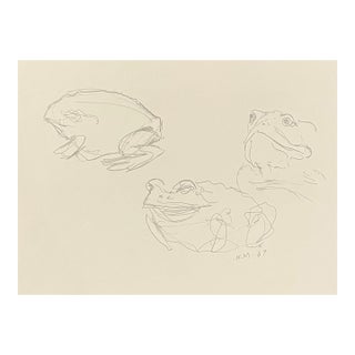 Neil Meitzler Drawing of Frogs or Toads For Sale
