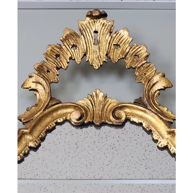 1950s 1950s Vintage Gold Florentine Mirror For Sale - Image 5 of 9