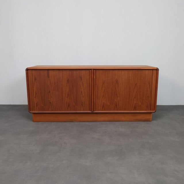 Mid-Century Modern Danish Modern Teak Sideboard with Tambour Doors by Kibaek Møbelfabrik, 1970s For Sale - Image 3 of 11