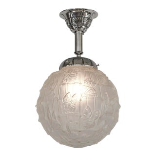 French Art Deco Semi Flush Mount by Ranc Freres 1930 France - 5 Available For Sale