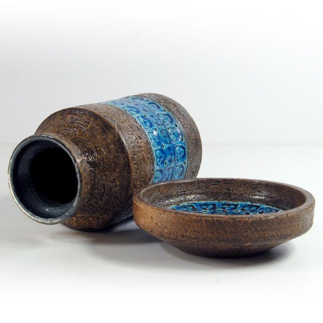 Italian Trifoglio Ceramic Set from Aldo Londi for Bitossi, 1960s, Set of 2 For Sale - Image 9 of 12