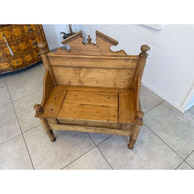 Wood Kitchen Storage Bench For Sale - Image 8 of 9