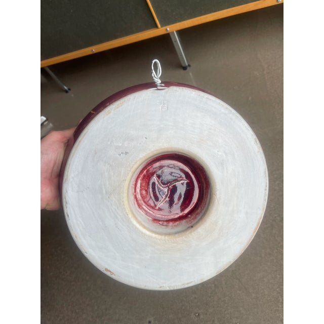 Signed 1980s Postmodern Studio Art Glass & Ceramic Wall Sculpture Charger Memphis Era Fused Centerpiece For Sale - Image 12 of 12