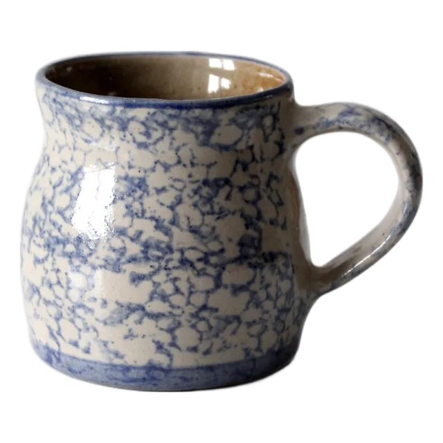Vintage Beaumont Brothers Pottery Spongeware Mug For Sale
