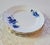 Set of four. Vintage Elizabethan Bread or Dessert Plate, Fine Bone China by Taylor & Kent England, Blue Roses and White...
