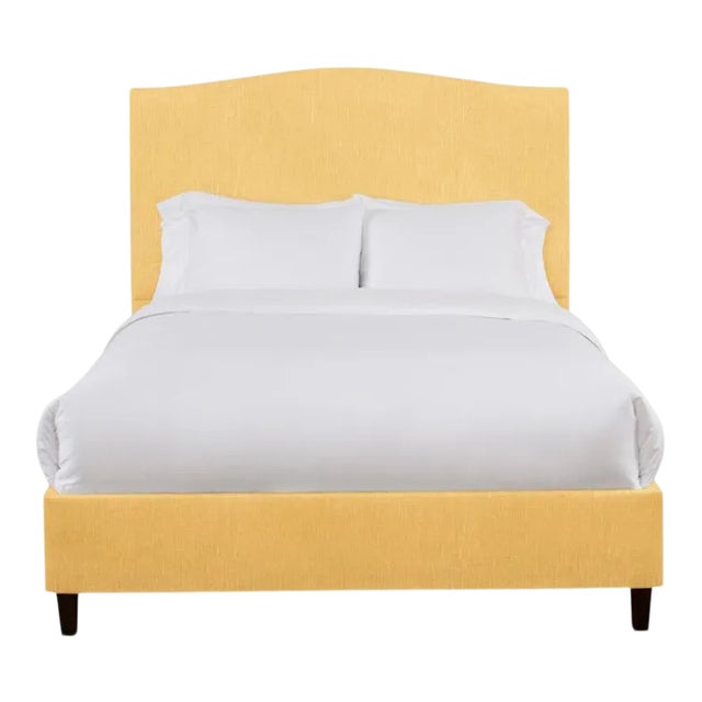 Hazel King Bedframe, Mustard Linen For Sale