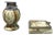 Mid-Century Modern Italian Onyx Smoking Set with Table Lighter & Ashtray, 1960s, Set of 2 For Sale